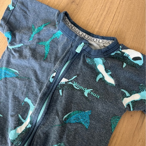 SOLD: Bonds Zip Wondersuit • Blue • Size 3-6 Months - Picture 3 of 5